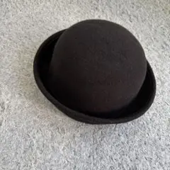 【匿名配送】レトロ　帽子　ブラック　黒　一点物