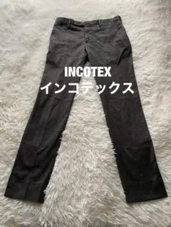 美品 INCOTEX インコテックス スラックス コットン スリムフィット 46