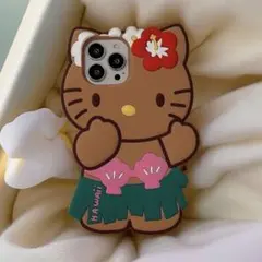 iPhone15ケース ギャルキティ 日焼けキティ キティちゃん ハワイ