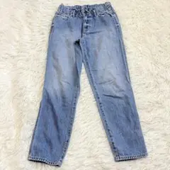 6738 美品✨ギャップ ストレートデニムパンツ 150 キッズ ウエストゴム