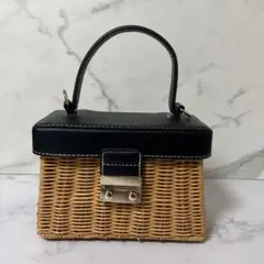 未使用 ZARA 人気 売り切れ カゴバッグ ブラック