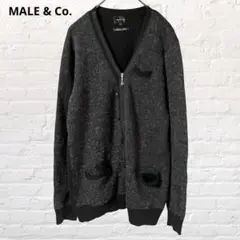 9603 MALE & Co.♡タカキュー ウール混 長袖カーディガン 羽織黒L