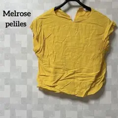 一点物❗️Melrose peliles イエロー Vネック 半袖シャツ 黄色