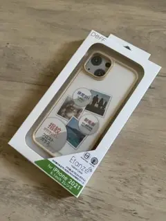 Deff ディーフiPhone14/13用ガラスとTPUで作ったケース ベージュ