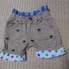 80サイズ　ショートパンツ　ビーくんいっぱい　ミキハウス