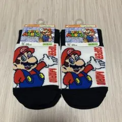 【15〜20cm】スーパーマリオくつ下クルー丈ソックスキッズくつ下2足