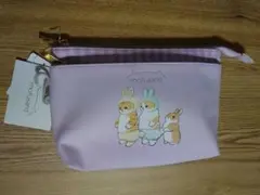 【新品未使用】mofusand うさにゃん ダブルファスナーポーチ