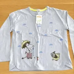 未使用 タグ付き ムーミン 長袖カットソー Tシャツ 130cm 水色