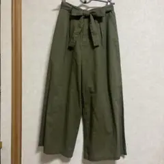 earth music &ecologyオリーブグリーン ガウチョパンツ
