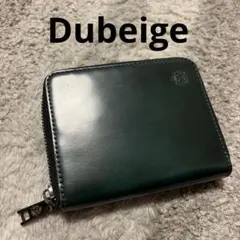 Dubeigeドゥベージュ 二つ折り財布 ラウンドファスナー ウォレット 緑