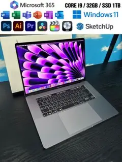 美品 MacBook Pro 16インチ 32GB/SSD1TB/タッチパネル