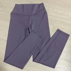 Lサイズ パープル ハイウエスト ヨガパンツ
