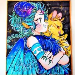 ☆手描きイラスト色紙 №1698