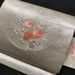 12-39 美品!高級 九寸名古屋帯 人気帯 刺繍