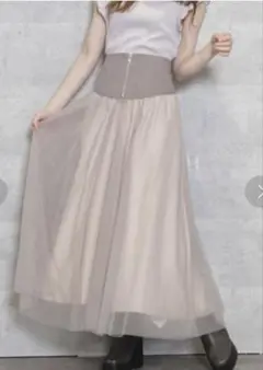 dazzlin ダズリン ツイルコルセットチュールスカート ロング丈 Mサイズ