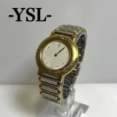 [美品]YSL イヴ・サンローラン 腕時計 ゴールド シルバー 新品電池　希少品