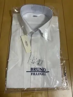 BRUNO FILLEGLI 半袖シャツ ビジネスシャツ　ホワイトMサイズ40