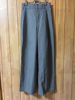GU リネンブレンドタックワイドパンツ XS