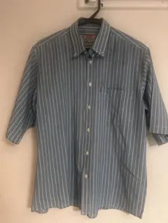 Levi’s（リーバイス）ストライプシャツ グリーン×ブルー Lサイズ