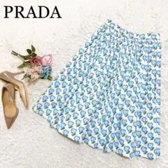 新品 PRADA プラダ スカート ハート ギャザー 38