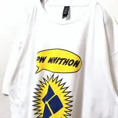 ギルダン PW MINITHON デカロゴ Tシャツ ホワイト白 XL 古着