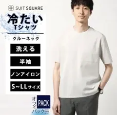 ユニバーサルランゲージ メンズ 冷たいオフィパック 半袖Tシャツ(LL)グレー