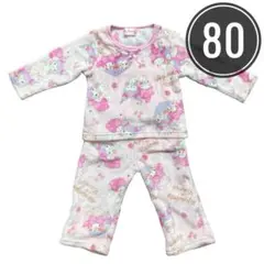 匿名配送❤️サンリオ ベビー 長袖 パジャマ 上下 セットアップ 80cm