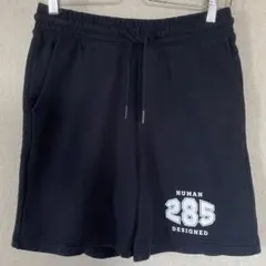 H&M メンズ　リラックスフィット　スウェットショートパンツ　黒　165/S