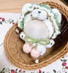 いつぬい　カチューシャ　ヘッドドレス　イエロー　さくらんぼ　かぎ針編み　あんスタ