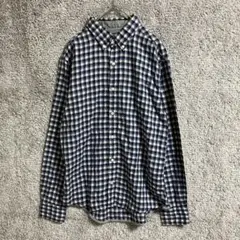 トミーヒルフィガー　S　チェックネルシャツ　ボタンダウン　長袖　カジュアル
