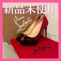 クリスチャン ルブタン Louboutin パンプス ブラック レッド エナメル