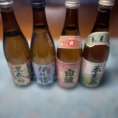 焼酎飲み比べ4本セット 黒蔵の神 伊佐錦 白波 蕎麦蔵