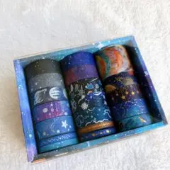 ☘️金箔和紙テープセット19巻　星空 宇宙 コラージュ 素材 マスキングテープ