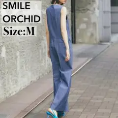 極美品✨SMILE ORCHID ノースリーブVネックオールインワン パンツ M