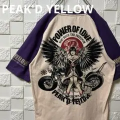 PEAK'D YELLOW ラグラン Tシャツ