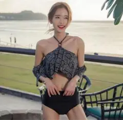 フリルオフショルダーセパレート水着