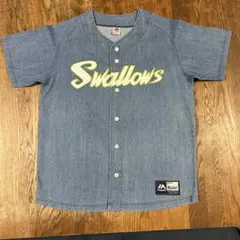 ※超希少　Majestic Swallows デニムユニフォーム Lサイズ