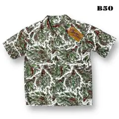 人気品! TENDERLOIN レーヨン シャツ ウルフ 半袖 グリーン 緑 S