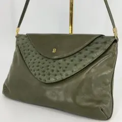 ☆新品同様☆BALLY☆バリー☆レザーショルダーバッグ☆オーストリッチ