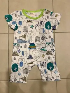 〈新品〉動物柄 コットンロンパース 70cm