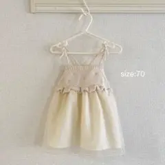 petit mainフリル付きキャミソール