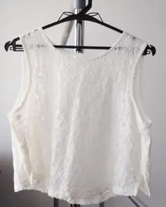 【美品】JEANASIS アイボリー レース トップス