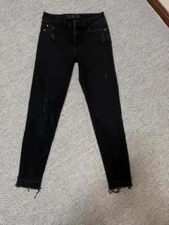 ZARA ダメージスキニーデニム(黒) 34