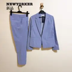 極美品✨NEW YOKER ニューヨーカー　パンツスーツ　スーツ　千鳥柄　L 2025年最新】NEWYORKER 季節感：夏 レディース ビジネス パンツ