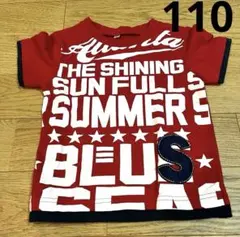 着用少なめ‼️赤い文字プリント Tシャツ　110