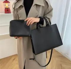 トートバッグ レザー ショルダー トート 黒 ビジネス リクルート 就活 A4
