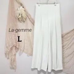 ラジエム La-gemme 【L】 ワイドスラックスパンツ オフィスカジュアル