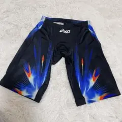 【アシックス】メンズ水着 競泳水着 黒 M ハーフスパッツ