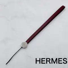 HERMES セリエ 携帯ストラップ レッド レザー ストラップ