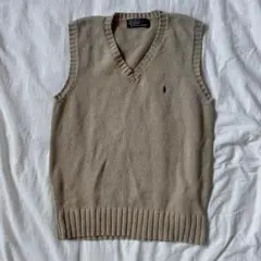 Ralph Lauren ラルフローレン ニットベスト ベージュ ブラウン
